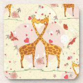 Giraffes in liefde drankjes onderzetter (Voorkant)
