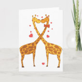 Giraffes in liefde feestdagen kaart (Voorkant)