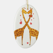 Giraffes in liefde keramisch ornament (Rechts)