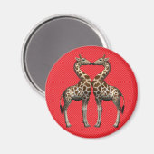 Giraffes in liefde magneet (Voorkant / Achterkant)