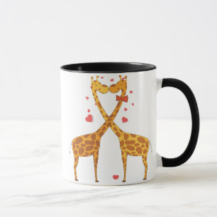 Giraffes in liefde mok