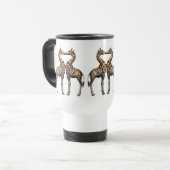 Giraffes in liefde reisbeker (Voorkant links)