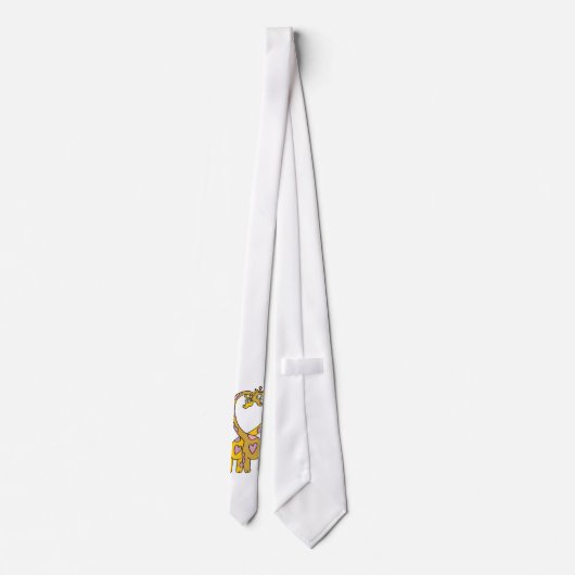 giraffes in love tie stropdas (Achterkant)