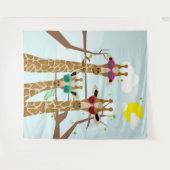 Giraffes in zonnebril wandkleed (Voorkant (horizontaal))