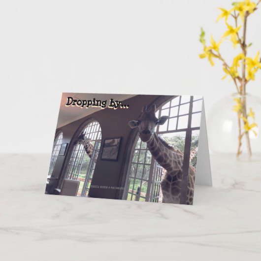 Giraffes Kaart (Gele Bloem)