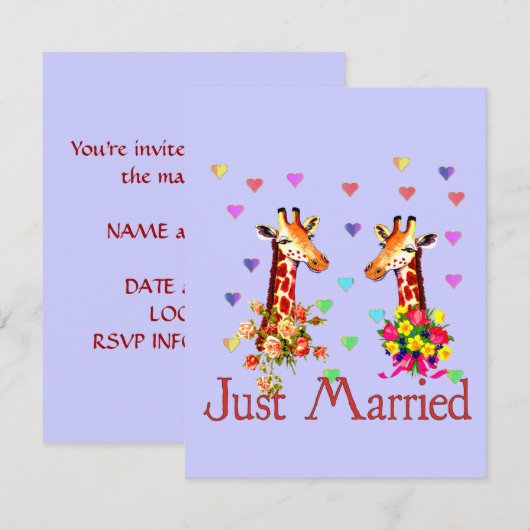 Giraffes Kaart (Voorkant / Achterkant)