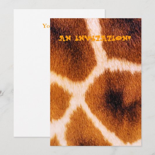 GIRAFFES KAART (Voorkant / Achterkant)