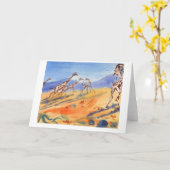 Giraffes Kaart (Gele Bloem)