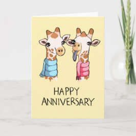 Giraffes kaartjes Tekenkaart voor Jubileum bevesti Kaart