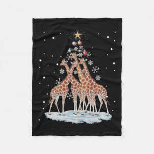 Giraffes Kerstboom Giraffe Kerstboom Merry Ch Fleece Deken