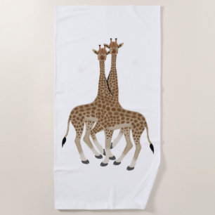 Giraffes keukenhanddoek strandlaken