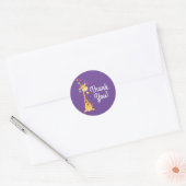 Giraffes Kinderen Birthday Party Cute Hartelijk da Ronde Sticker (Envelop)
