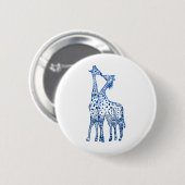 Giraffes Kiss Ronde Badge Button 5,7 Cm (Voorkant /achterkant)