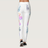 Giraffes Kus, Grappig Kleurrijke Custom Leggings (Achterkant)