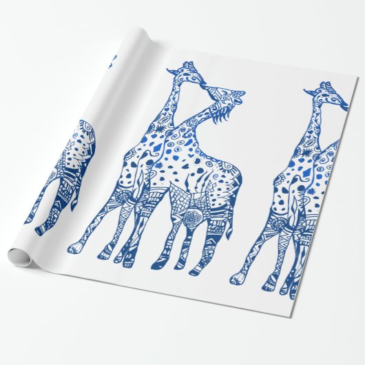Giraffes kus inpakpapier (Uitgerold)