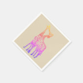 Giraffes Kus Kleurrijke Cocktail Papier servetten (Hoek)
