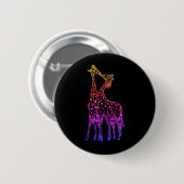 Giraffes Kus Kleurrijke kunst Ronde Badge Button 5,7 Cm (Voorkant /achterkant)
