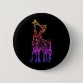Giraffes Kus Kleurrijke kunst Ronde Badge Ronde Button 5,7 Cm (Voorkant)