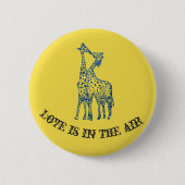 Giraffes kus ronde button 5,7 cm (Voorkant)
