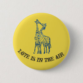 Giraffes kus ronde button 5,7 cm