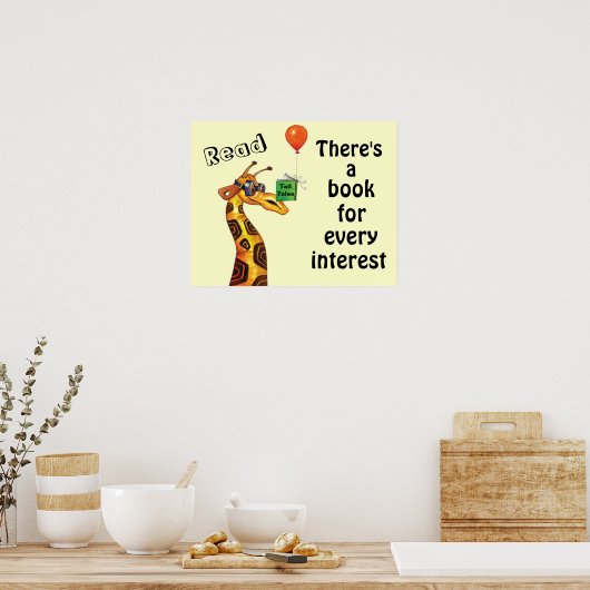Giraffes Lees het Poster Tall Tales Literacy (Keuken)