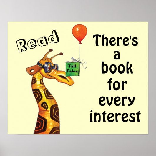 Giraffes Lees het Poster Tall Tales Literacy (Voorkant)