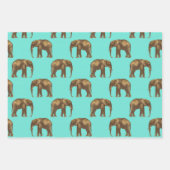 Giraffes, leeuwen en olifanten inpakpapier vel (Voorkant 3)