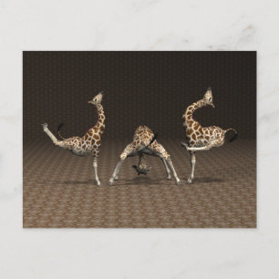Giraffes Love Ballet Feestdagenkaart