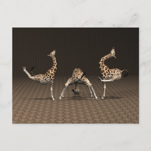 Giraffes Love Ballet Feestdagenkaart (Voorkant)