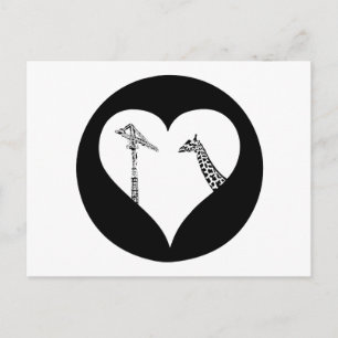Giraffes Love Cranes Briefkaart