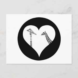 Giraffes Love Cranes Briefkaart