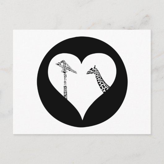 Giraffes Love Cranes Briefkaart (Voorkant)