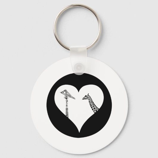 Giraffes Love Cranes Sleutelhanger (Voorkant)