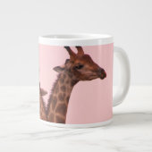 Giraffes met een roze lucht grote koffiekop (Voorkant rechts)