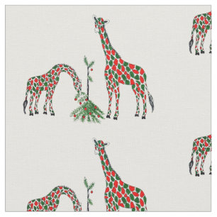 Giraffes met kerstmis stof
