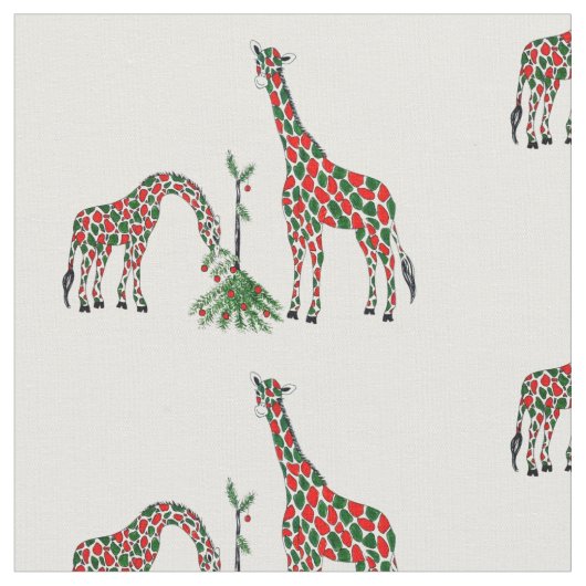 Giraffes met kerstmis stof (Close Up)