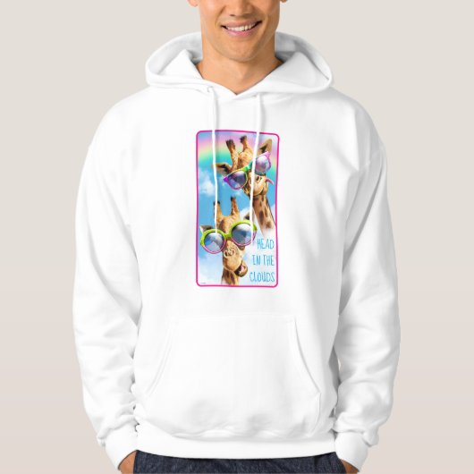 Giraffes met zonnebril hoodie (Voorkant)