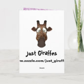 Giraffes onder de Mistletoe Paarse Kerst Kaart (Achterkant)