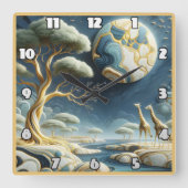 Giraffes onder een hemelse nachtelijke hemel in Af Vierkante Klok (Voorkant)