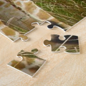 Giraffes op afrikaans veld door bomen legpuzzel (Zijkant)