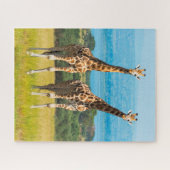 Giraffes op de Savanna in Oeganda Legpuzzel (Horizontaal)
