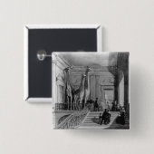 Giraffes op de trap in het Verenigd Koninkrijk Vierkante Button 5,1 Cm (Voorkant /achterkant)