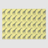 Giraffes op Geel Tissuepapier (Voorkant)