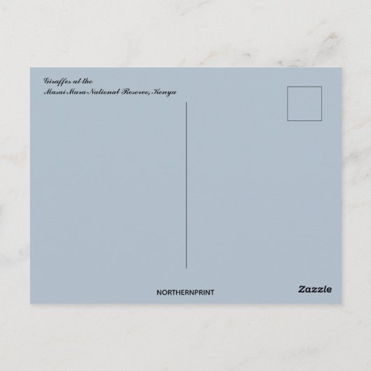 Giraffes op het Masai Mara National Reserve Kenia Briefkaart (Achterkant)