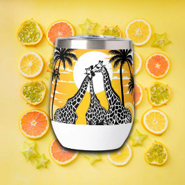 Giraffes op het strand