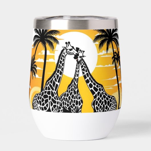 Giraffes op het strand (Achterkant)