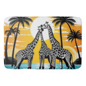 Giraffes op het strand badmat (Voorkant)