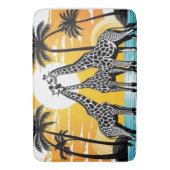 Giraffes op het strand badmat (Voorkant Verticaal)