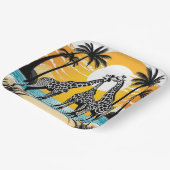 Giraffes op het strand papieren bordje (Gebogen)