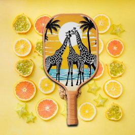 Giraffes op het strand pickleball paddle
